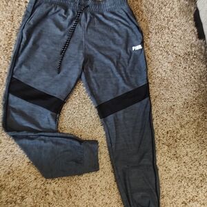 Victoria's Secret Pink Brand Gray Joggers with Black Accents